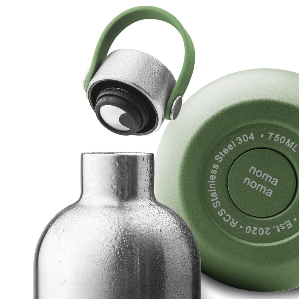 Trinkflasche Edelstahl, Grün 750ml