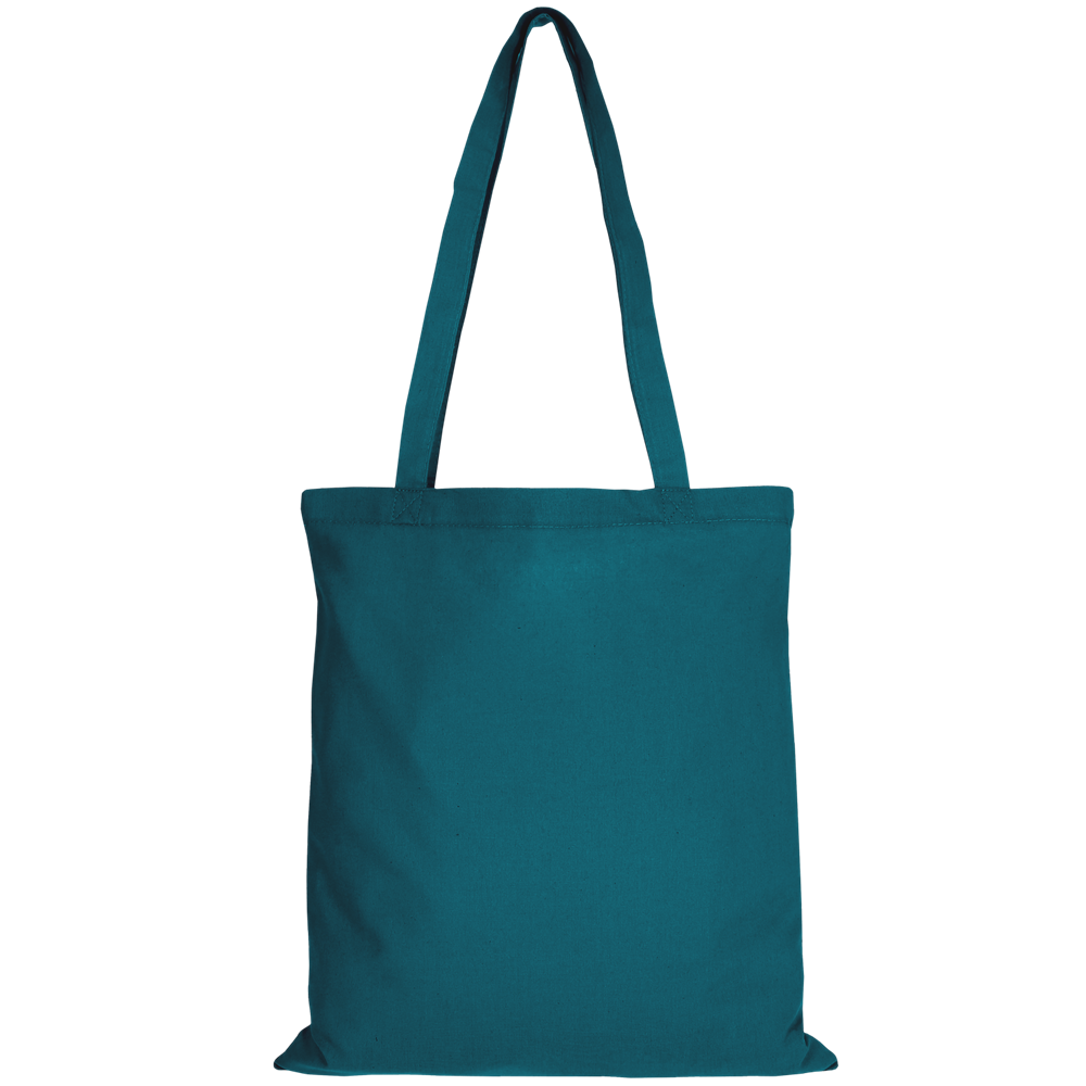 Baumwolltasche - OEKO-TEX® , ca. 140 g/m², mit zwei langen Henkeln - petrol