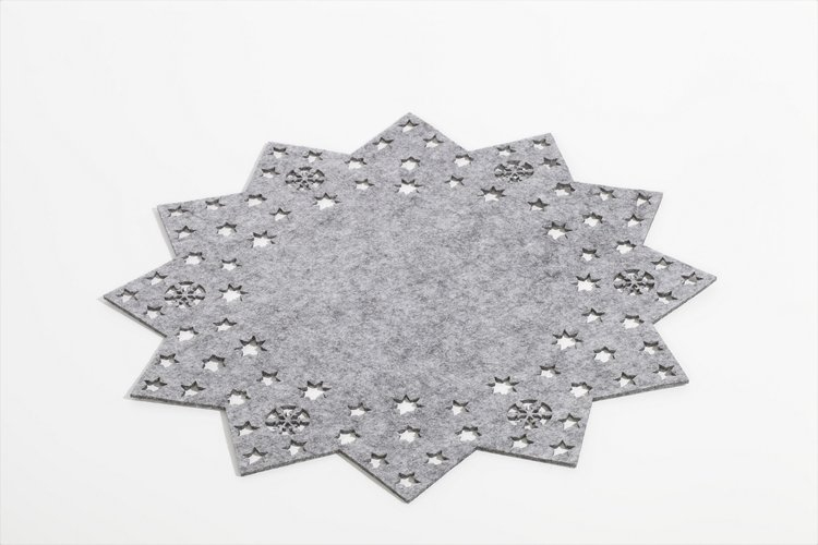 Platzuntersetzer „Stern“ aus Filz