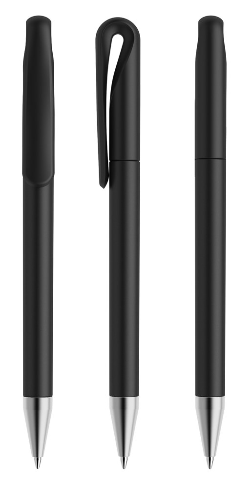 Prodir DS1TMS Matt with Satin Metal Nose-Cone - Schwarz matt