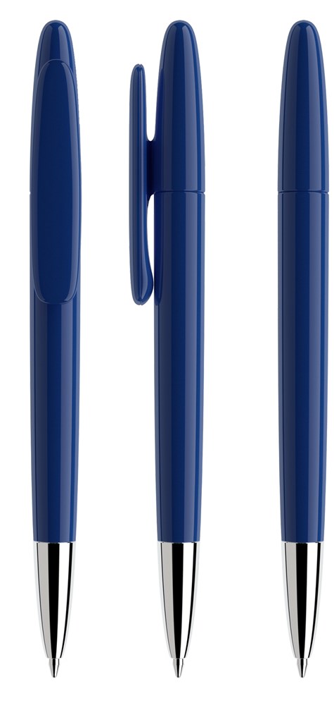 Prodir DS5 TPC Polished with Chrome Metal Nose-Cone - Blau poliert