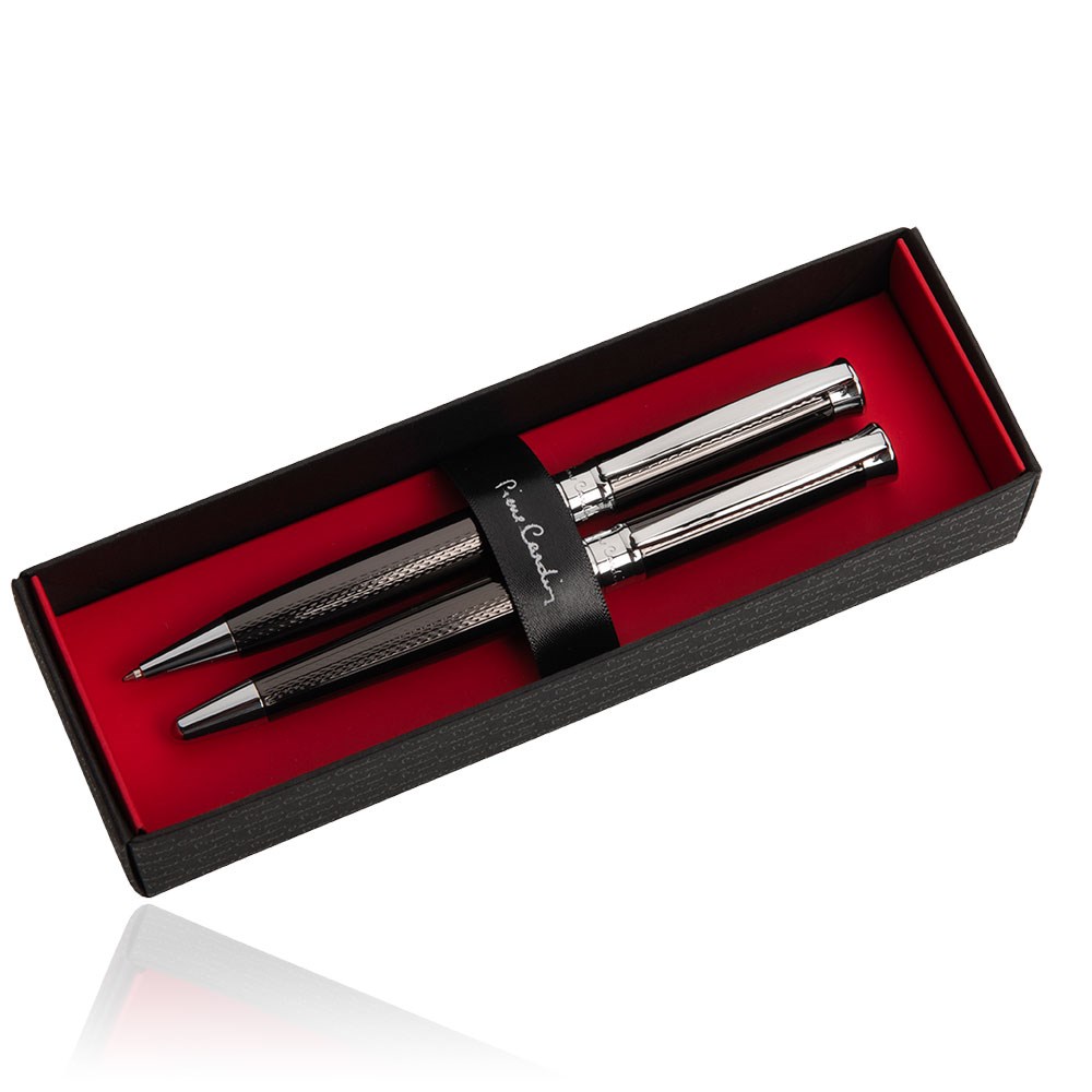 Pierre Cardin® ROI Set aus Kugelschreiber und Rollerball Pen, gunmetal
