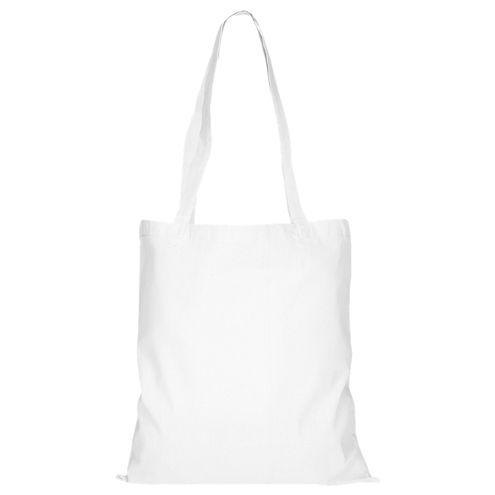 Baumwolltasche - OEKO-TEX® , ca. 140 g/m², mit zwei langen Henkeln - weiß