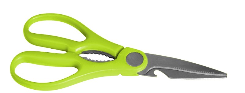 Haushaltsschere mit Flaschenöffner - grün