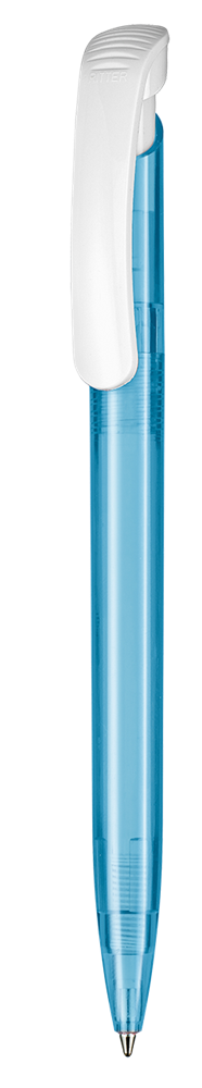 Kugelschreiber CLEAR TRANSPARENT S - caribic-blau TR/FR