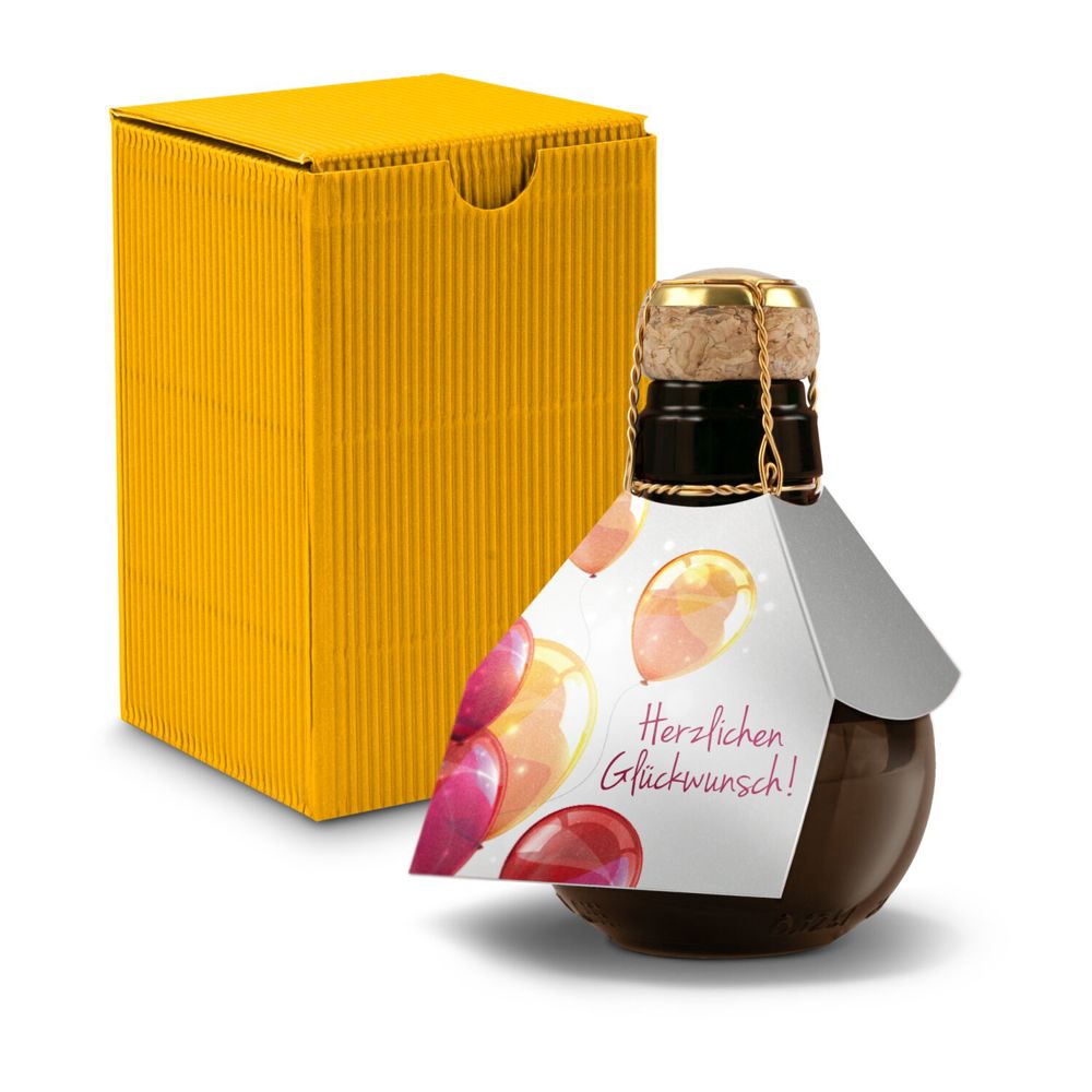 Kleinste Sektflasche der Welt! Herzlichen Glückwunsch — Inklusive Geschenkkarton, 125 ml