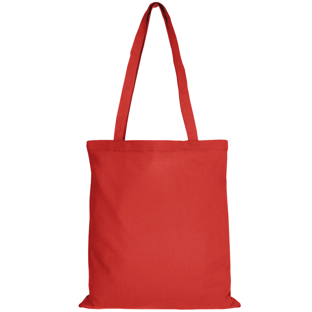 Baumwolltasche - OEKO-TEX® , ca. 140 g/m², mit zwei langen Henkeln - rot