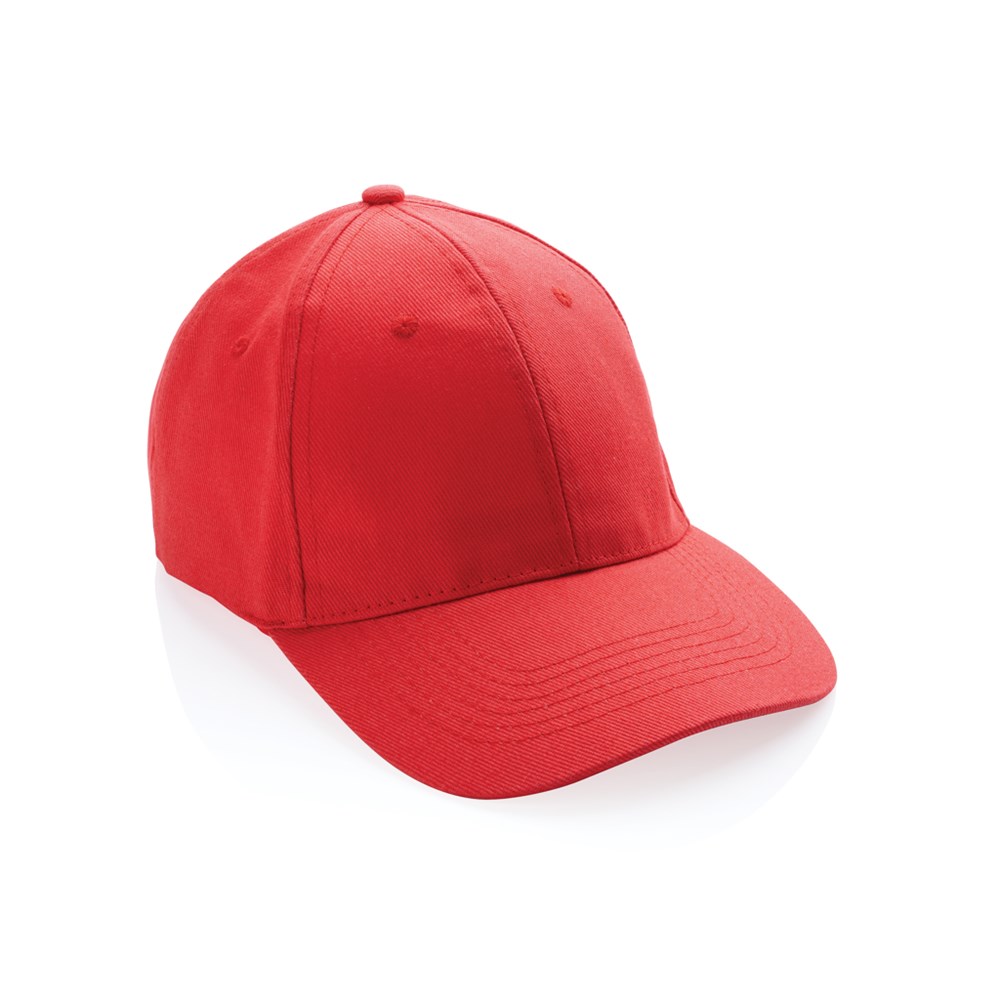 Impact 6 Panel Kappe aus 280gr rCotton mit AWARE™ Tracer - luscious red (± PMS 17-1663TCX)