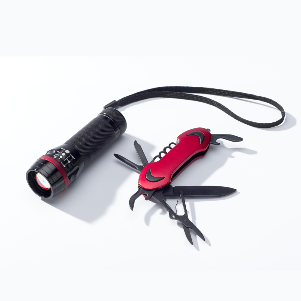 Set Colorado I: LED-Taschenlampe und Taschenmesser
