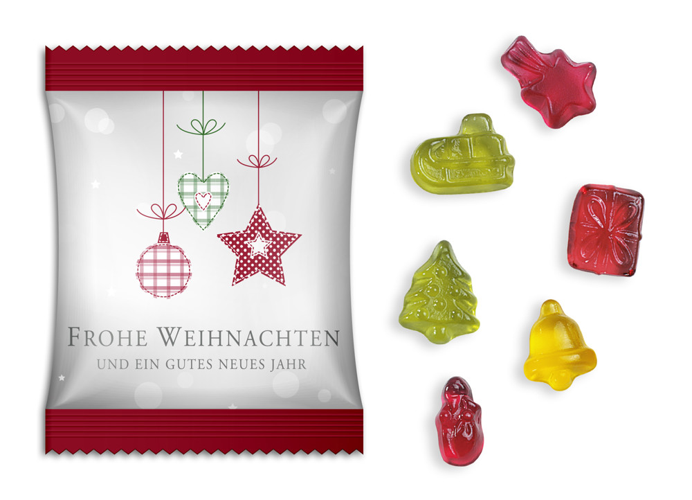 Fruchtgummi Weihnachtsedition - Frohe Weihnachten und ein gutes neues Jahr