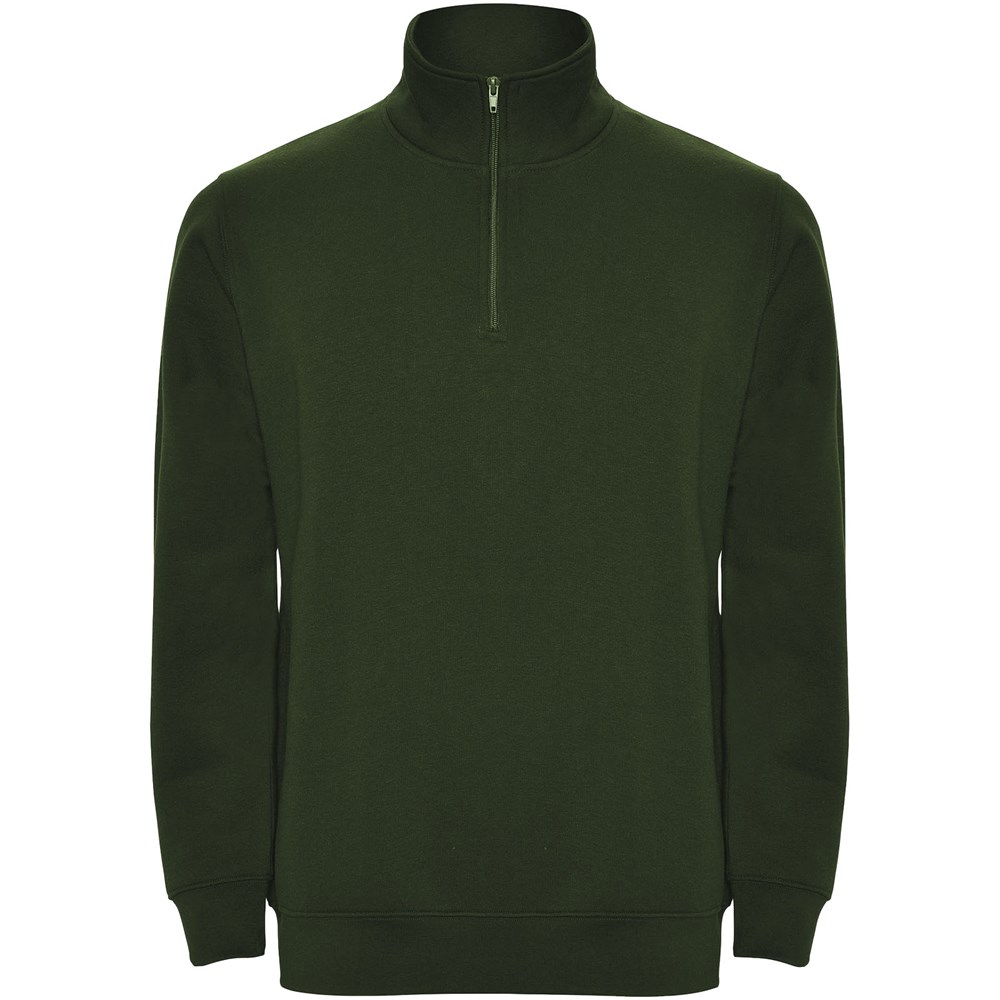 Aneto Pullover mit Viertelreißverschluss - dunkelgrün