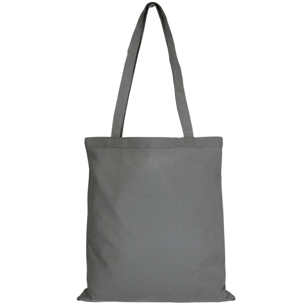 Baumwolltasche - OEKO-TEX® , ca. 140 g/m², mit zwei langen Henkeln - stahlgrau