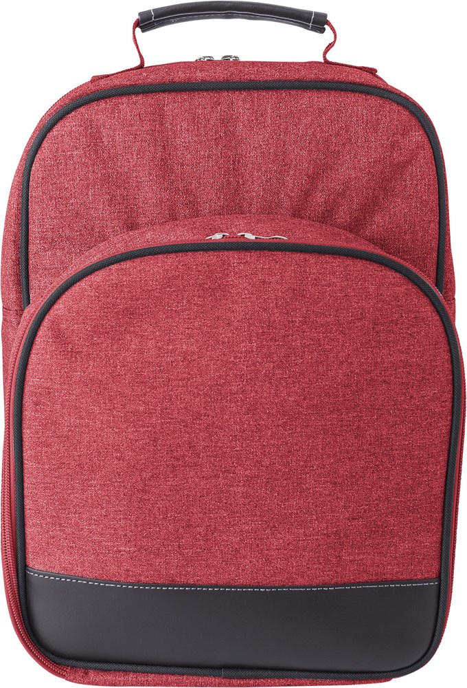 Picknick-Kühlrucksack aus Polycanvas Jolie - rot