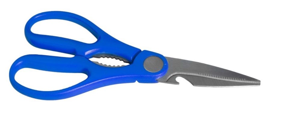 Haushaltsschere mit Flaschenöffner - blau