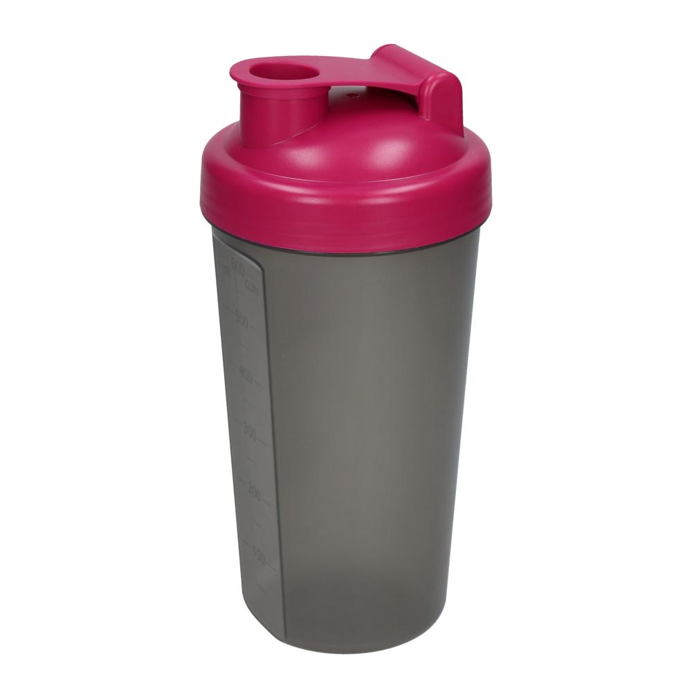 Shaker "Protein", 0,60 l - berry/transluzent-grau