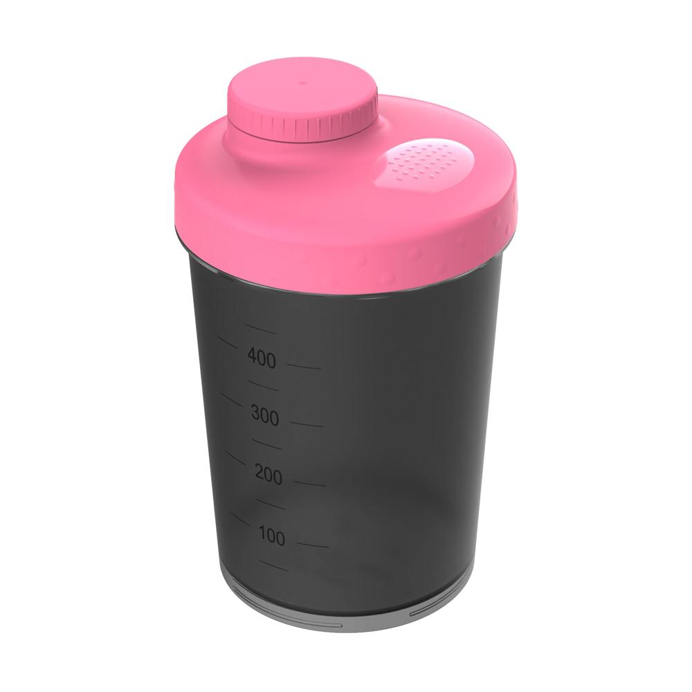 Shaker "Energy", 0,40 l - transparent-grau/pink