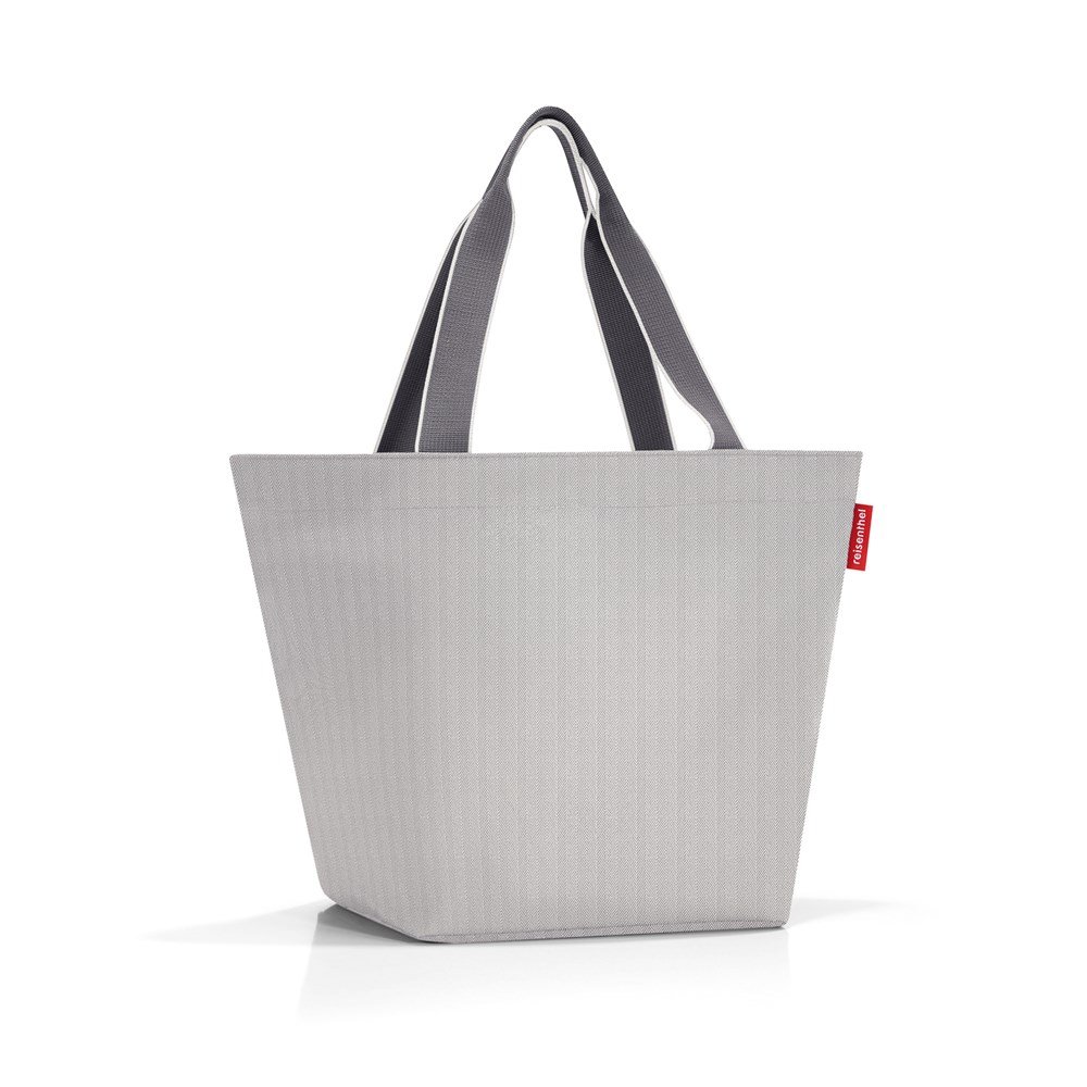shopper M - herringbone grey