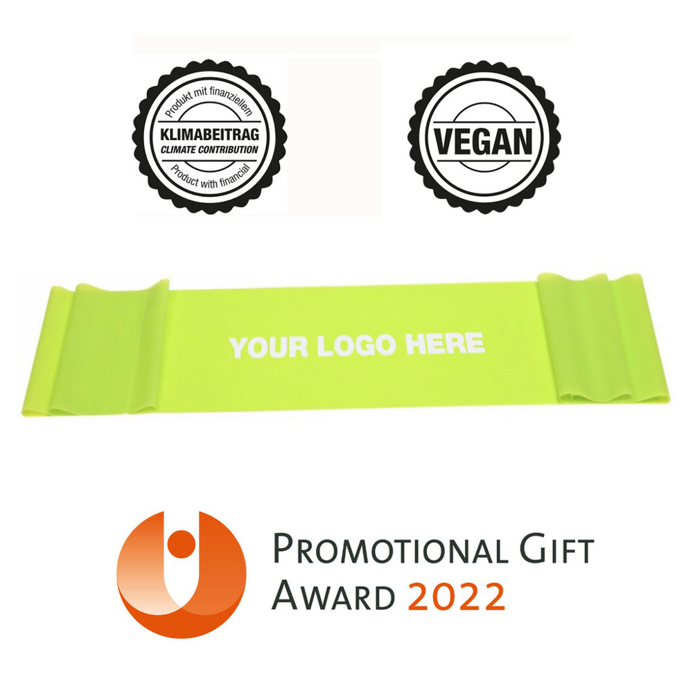 Fitnessband grün (mittel) - vegan & aus Naturlatex - ab 400 St.
