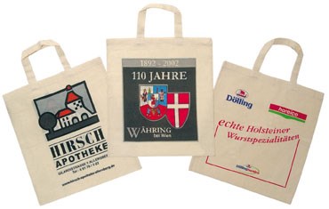 Baumwolltasche mittel 28x32 cm, Druck in Fernost