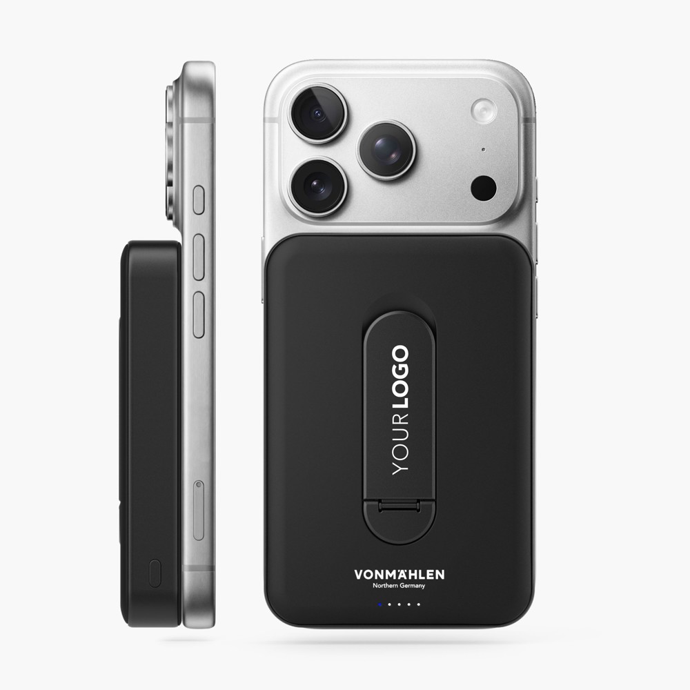 Evergreen Mag 10000 mit Kickstand - Die magnetische Powerbank mit Standfunktion - Schwarz
