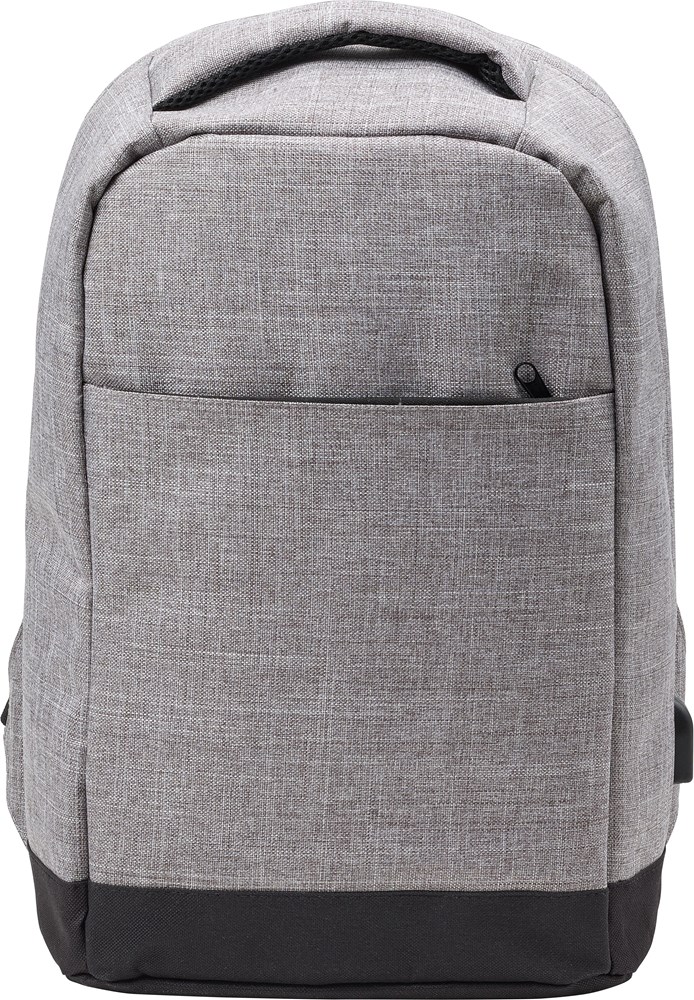 Diebstahlsicherer Rucksack aus Polyester Cruz - hellgrau