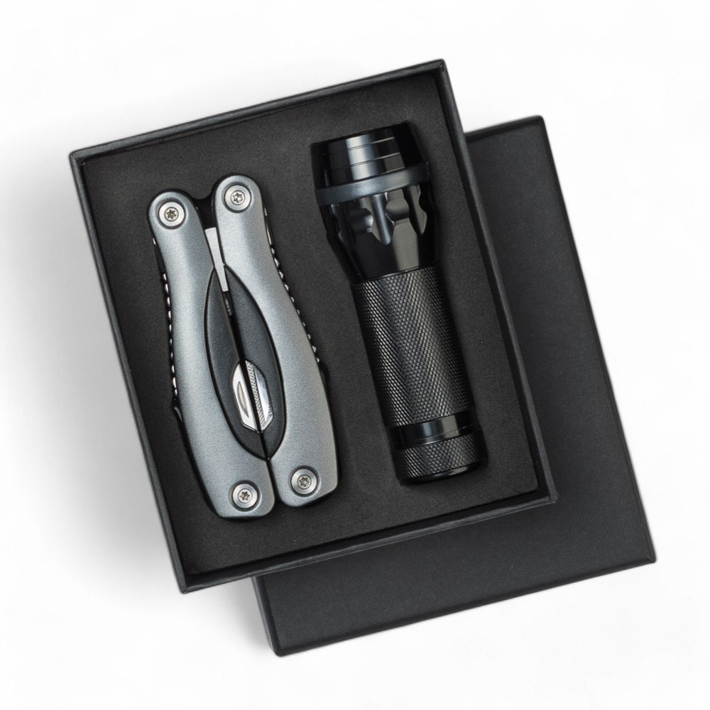 Set Colorado II: Taschenlampe und großes Multitool Colorado - Grau