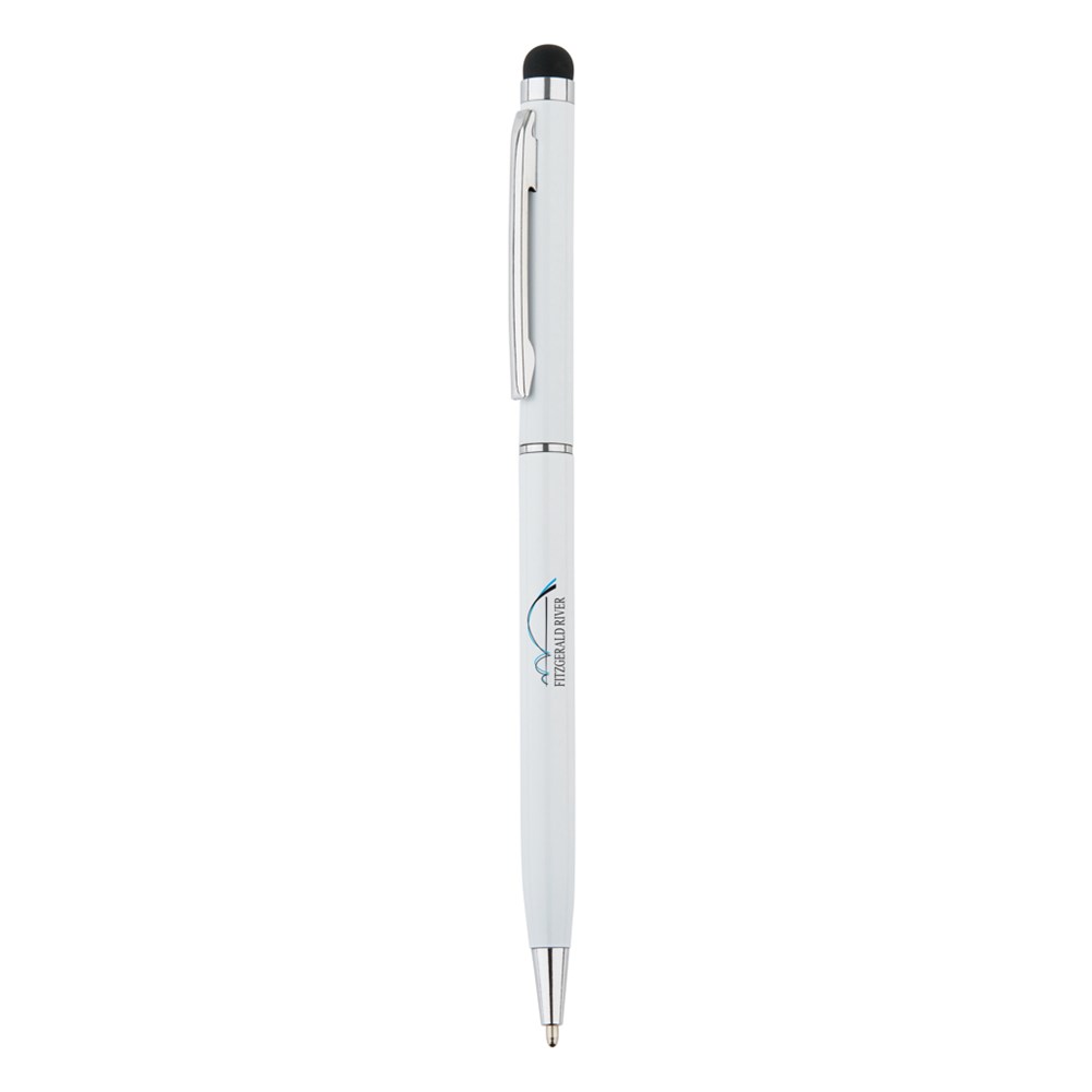 Schlanker Aluminiumkugelschreiber mit Stylus