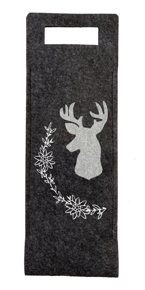 Flaschentasche "Hirsch" aus Filz
