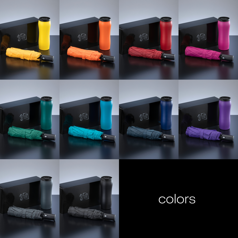 Primo Set: Vakuumbecher 400 ml & Automatikschirm