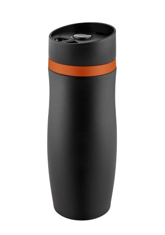 Metmaxx® Thermobecher "CremaExtensaNero" - Schwarz / Orange