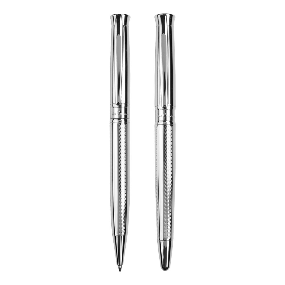 Pierre Cardin® ROI Set aus Kugelschreiber und Rollerball Pen, silber