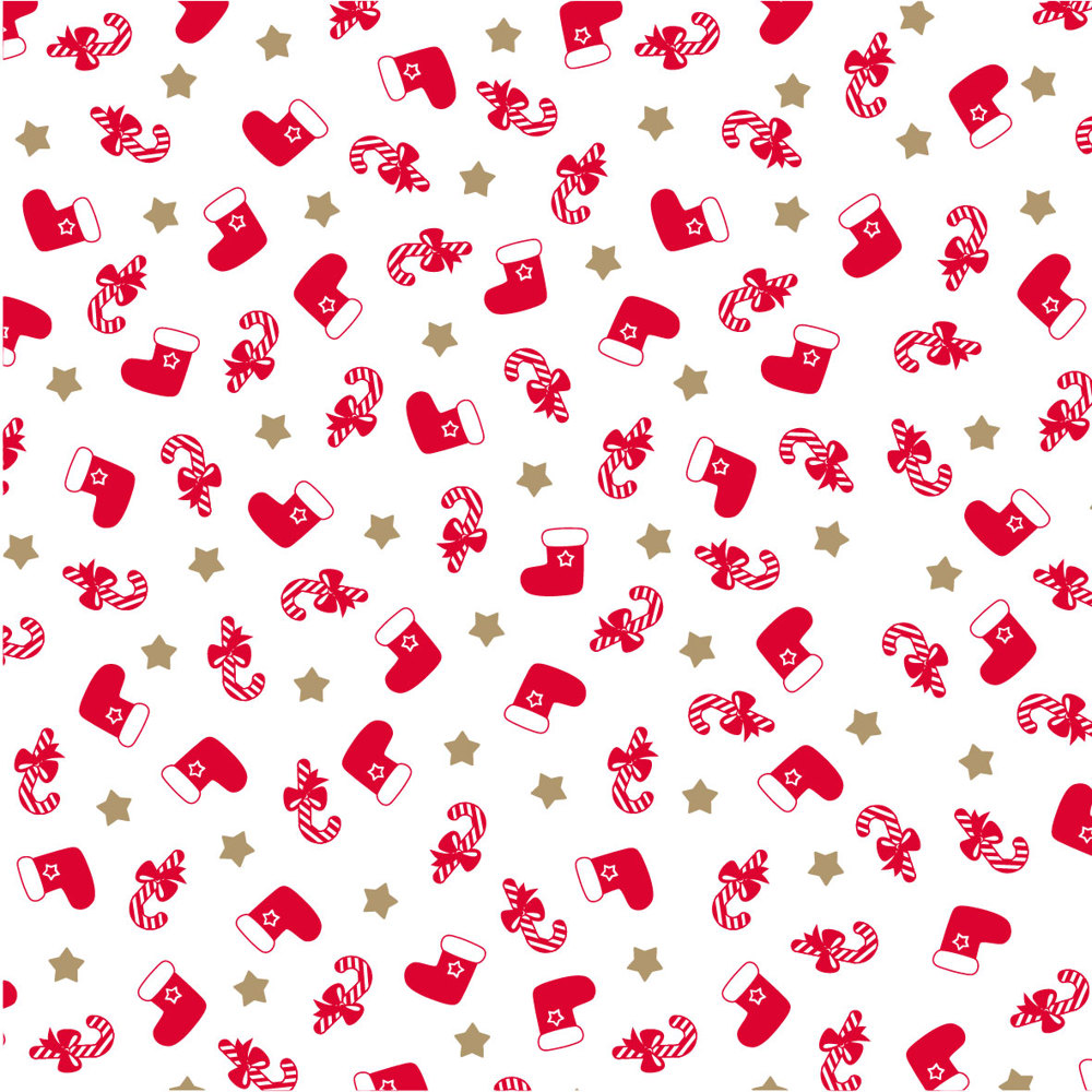 Große Tissue-Servietten "Weihnachtsstiefel" rot-weiß