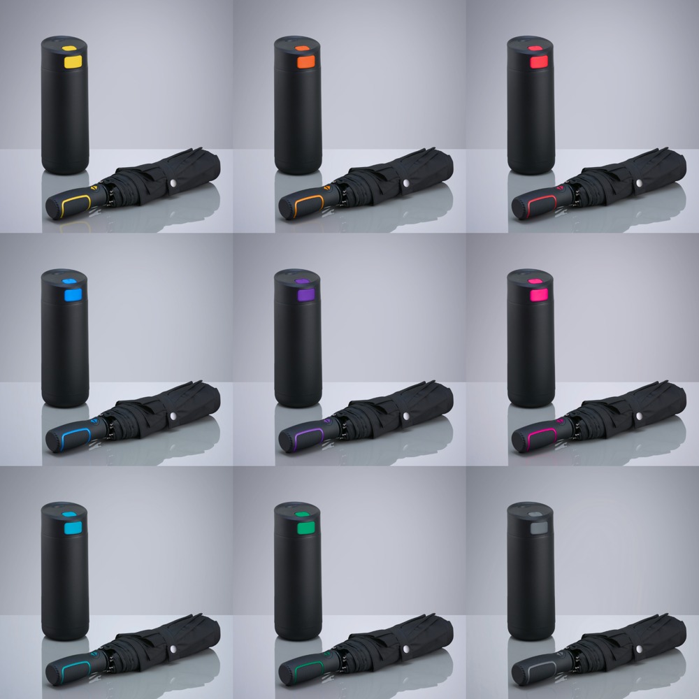 Dynamic Set: Kaffeebecher 450 ml und Automatikschirm