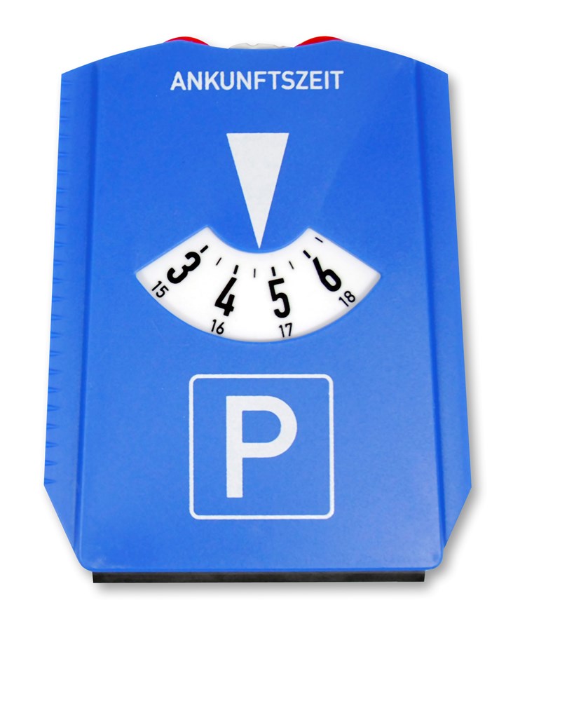 Parkscheibe mit Eiskratzer mit 2 Einkaufswagenchip