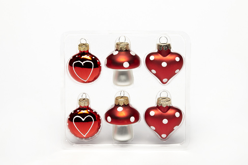 Glas-Ornamente zum Hängen