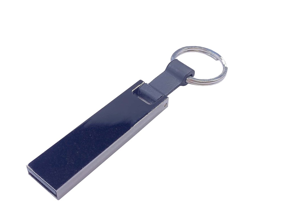 Modell Mini 070 USB 2.0 COB   1 GB Gun-Metallic (glänzend), Silikonband SchwarzGun-Metallic glänzend Silikonband SchwarzUSB 2.0 Flash Disk 1 GB