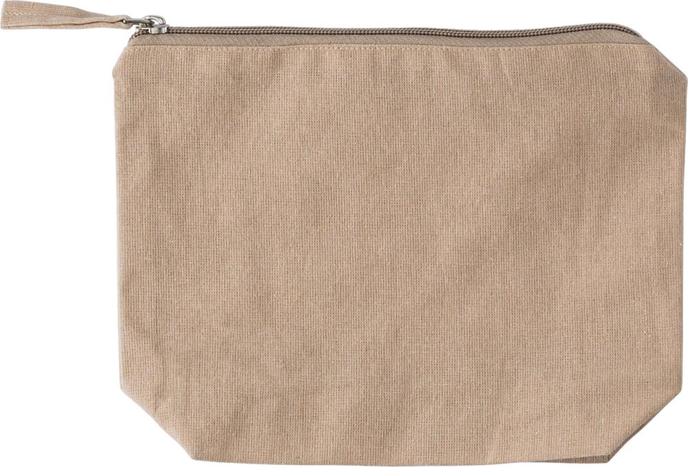 Kosmetiktasche aus recycelter Baumwolle (180 g/m²) Cressida - Khaki