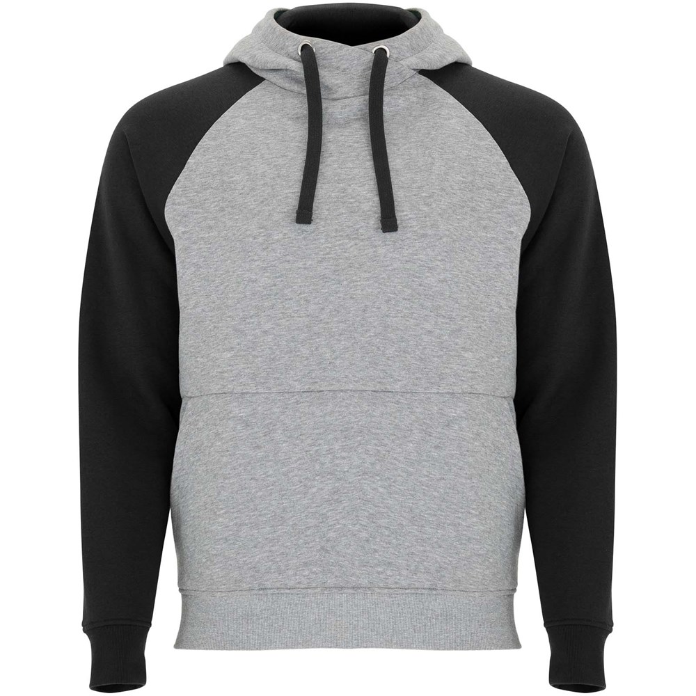 Badet zweifarbiger Kapuzenpullover für Kinder - heather grau, schwarz