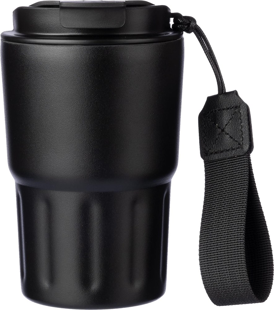 Doppelwandiger Becher aus Edelstahl Louisa - schwarz