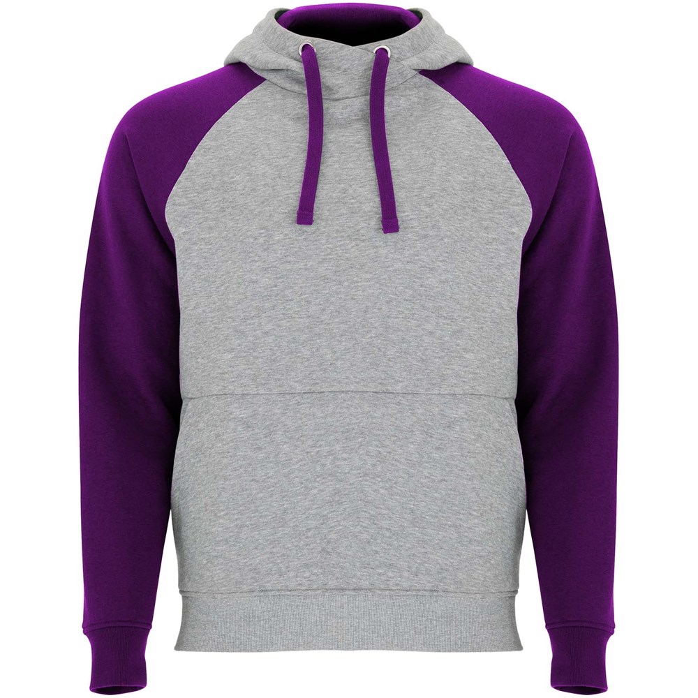 Badet zweifarbiger Kapuzenpullover für Kinder - heather grau, lila