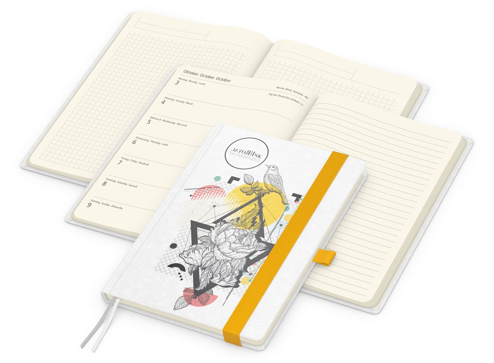 Wochenplaner Match-Hybrid Creme Bestseller - gelb