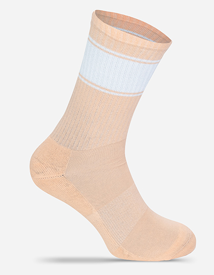 MR. SOCKS - Tennis Socks Colored - Peach, White