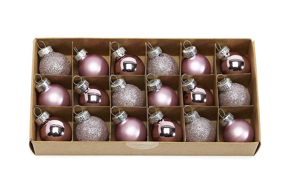 Glaskugelset aus Glas "Pink"