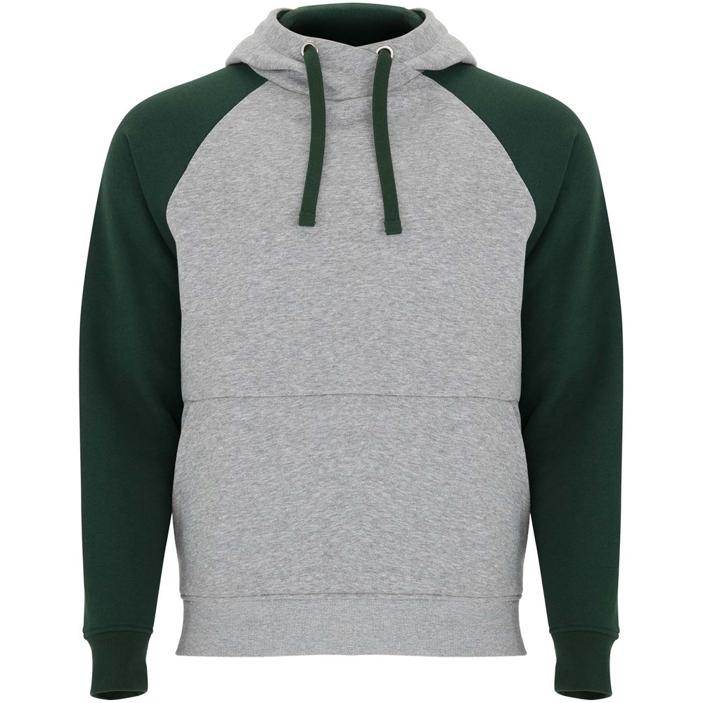 Badet zweifarbiger Kapuzenpullover für Kinder - heather grau, dunkelgrün