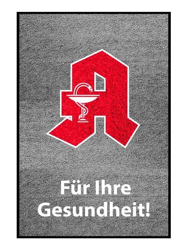 PREMIUM Schmutzfangmatte "Apotheken-A"  Maße 115 x 180 cm, in Hellgrau, Hochformat