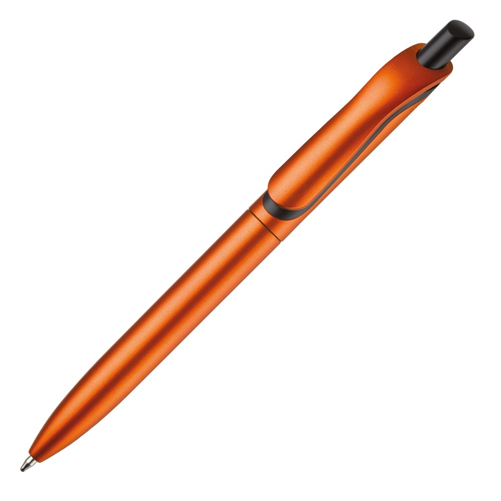 Kugelschreiber Click-Shadow metallic - orange