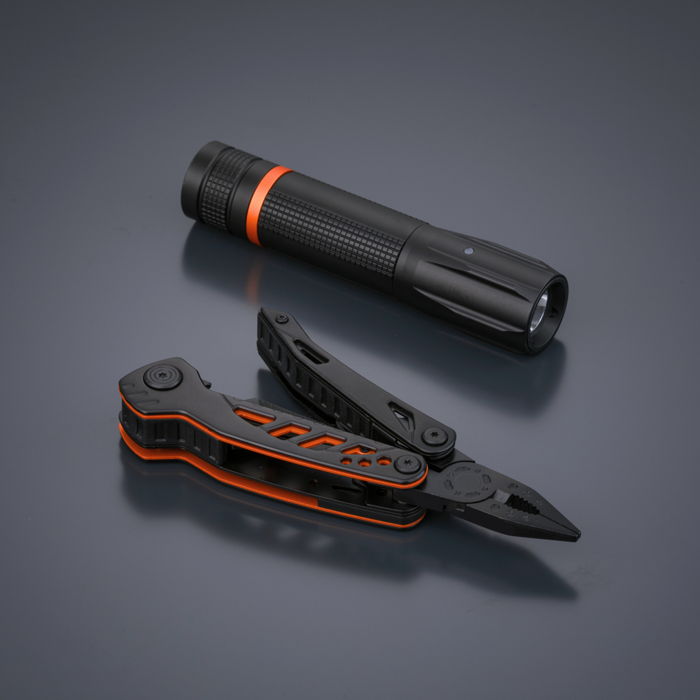 Optima Color Set II: Multitool & kleine Taschenlampe - orange