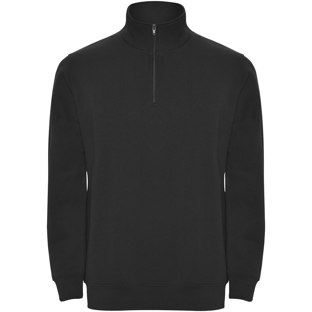 Aneto Pullover mit Viertelreißverschluss - schwarz
