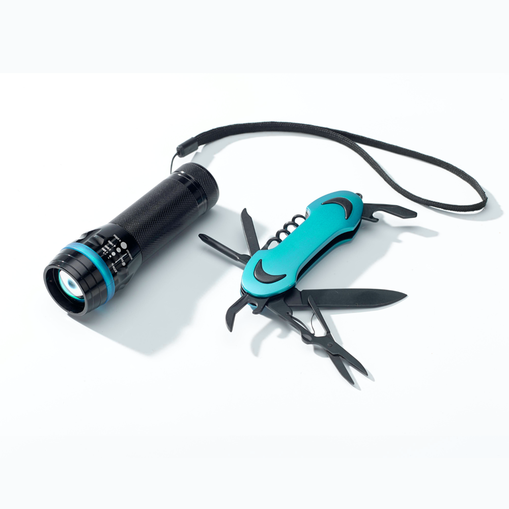 Set Colorado I: LED-Taschenlampe und Taschenmesser