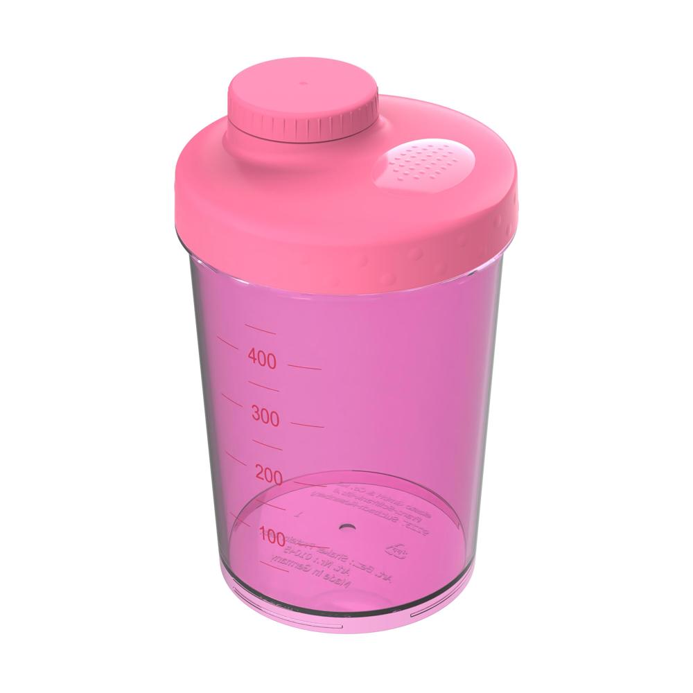 Shaker "Energy", 0,40 l - transparent-pink/pink